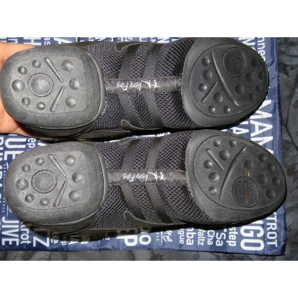 Very Fine Black Onyx Unisex Jazz Street Latin Exercise Ballroom Dance Sneakers - Picture 4 of 9